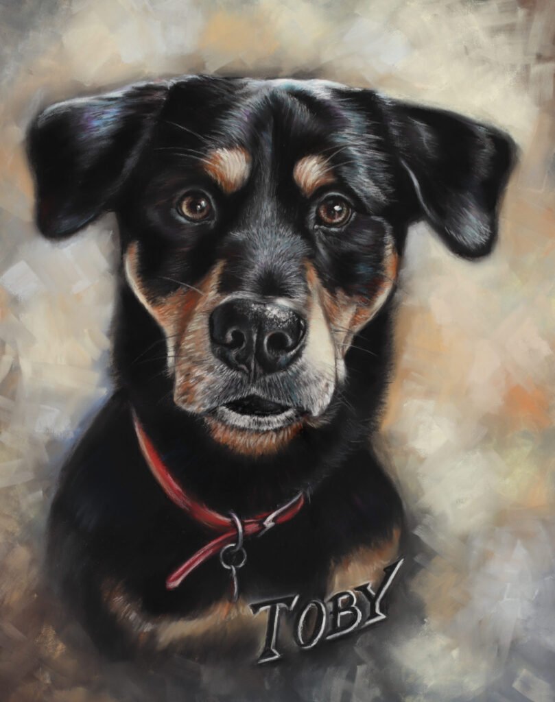 Huntaway Custom Portrait commissioned dog portrait uk