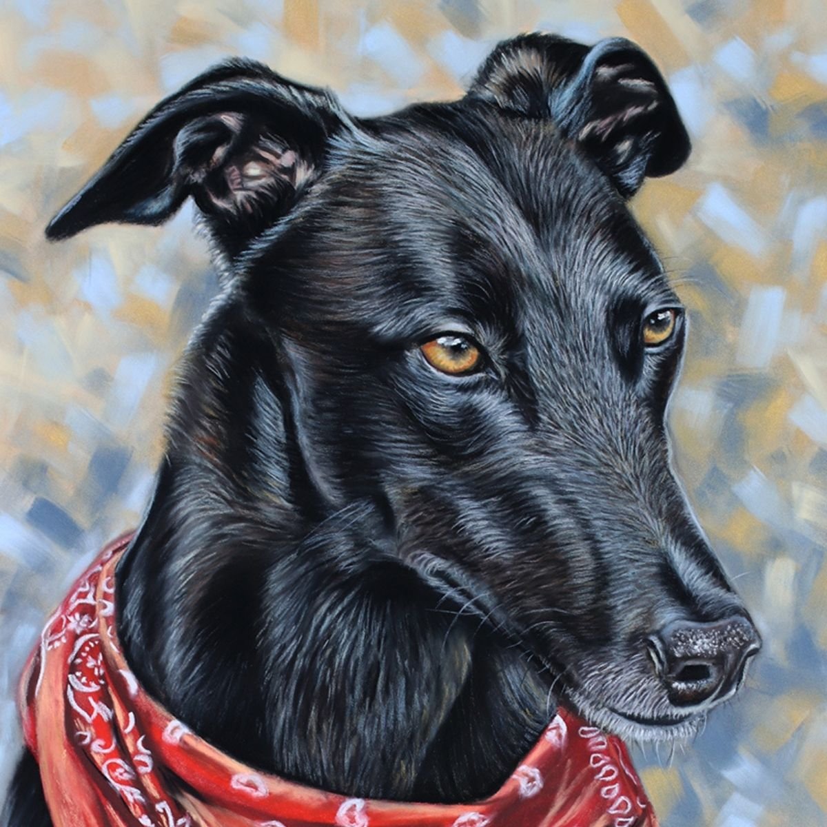 greyhound painting