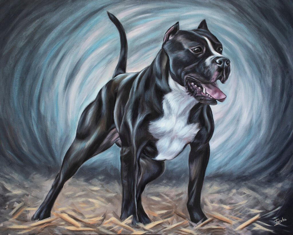 custom dog portrait oil