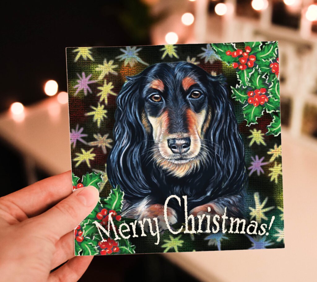 dachshund christmas card