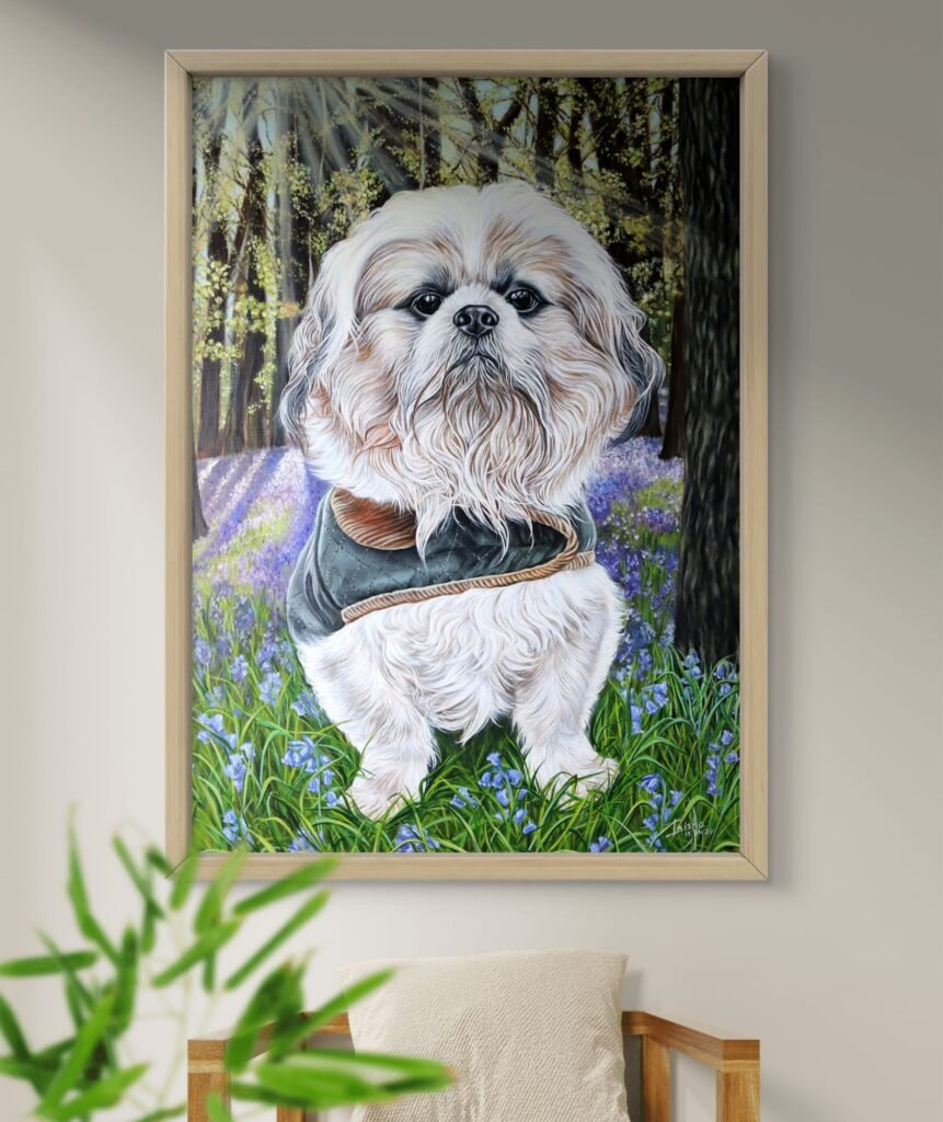 dog portrait painting