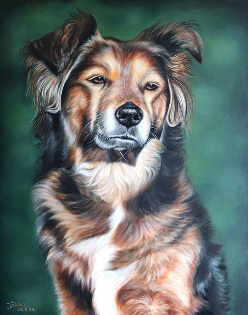 custom pet portraits uk by professional artist Irisha