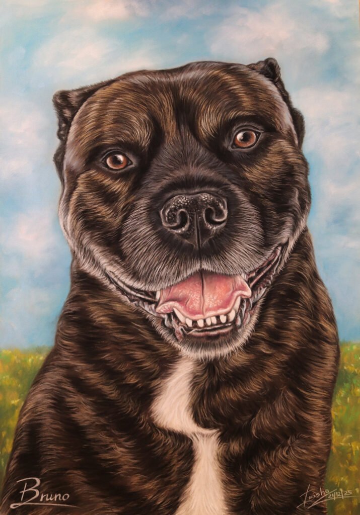 memorial custom dog portrait